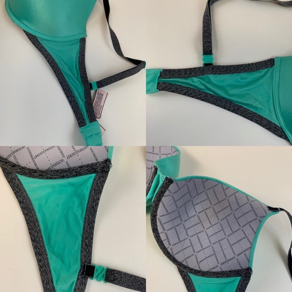 Victoria’s Secret 32D Uplift Semi Demi Green Gray - Picture 3 of 8